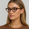 2SeeLife Premium Cat Eye TR-90 Reading Glasses for Women NarrowMedium Fit, Sturdy Frame, Spring Hinges, Stylish Readers, Brown Tortoise, +2.75 view 3