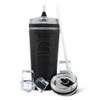 Ice Shaker 26 Oz Tumbler, Insulated Water Bottle with Straw, Stainless Steel Bottle, As Seen on Shark Tank, Water Bottle with Straw, Black view 1