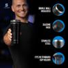 Ice Shaker 26 Oz Tumbler, Insulated Water Bottle with Straw, Stainless Steel Bottle, As Seen on Shark Tank, Water Bottle with Straw, Black view 2