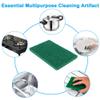 24PCS Scouring Pad - Premium Heavy Duty Scrub Pads with AntiGrease Technology, Reusable Household Green Dish Scrubber, Multipurpose Scour pad - for Kitchen Scrubber & Metal Grills, 3.9 x 5.9 x 0.36IN view 2