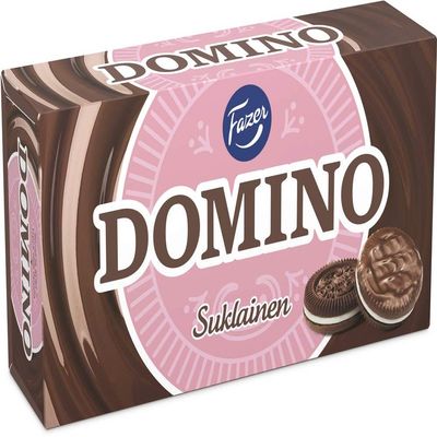 Fazer Domino Chocolate Covered Biscuits 1 Box of 354g