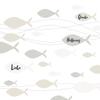 20 Napkins Fish with Love, Faith and Hope Cream as Table Decoration for Christening, Communion and Confirmation 33 x 33 cm view 1