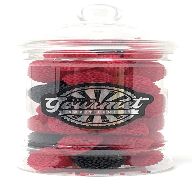 Black & Raspberry Berries Victorian Gift Jar by The Gourmet Sweet Company