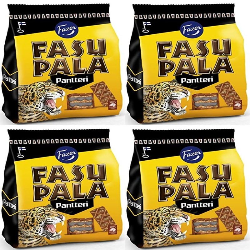 Fazer Fasupala Pantteri Wafer 4 Packs of 215g