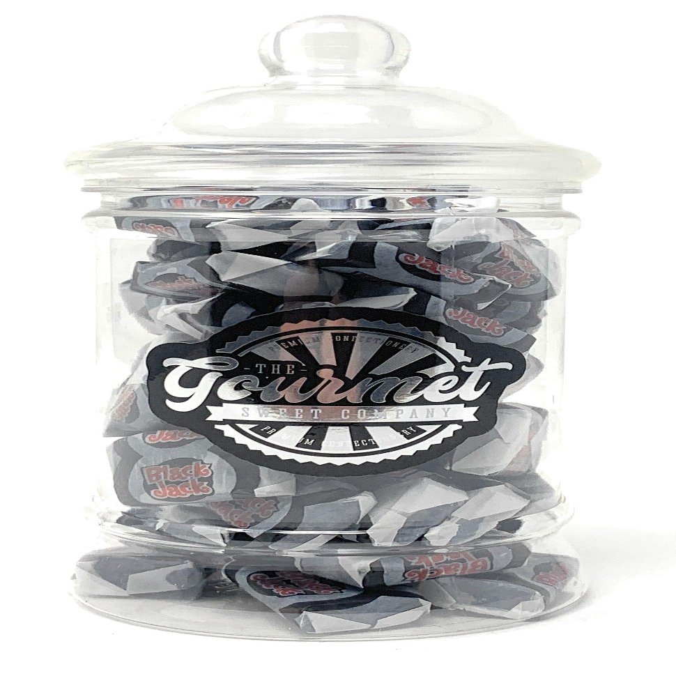 Black Jack Chews Victorian Gift Jar by The Gourmet Sweet Company