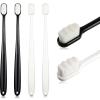 4 Pieces Soft Micro-Nano Manual Toothbrush Extra Soft Bristles Toothbrush with 20, 000 Bristles for Fragile Gums Adult Kid Children (Black, White) view 1