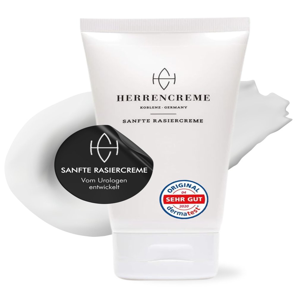 HERRENCREME Shaving Cream for Men 150 ml | Gentle Shave & Intimate Care | For Face, Body & Intimate Area | Developed by Urologists | Vegan & Dermatologically Tested