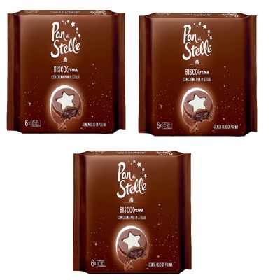 3X Mulino Bianco BiscoCrema Pan di Stelle (168g) Crunchy Biscuit with All The Creaminess and Unique Taste of Pan di Stelle Spread!