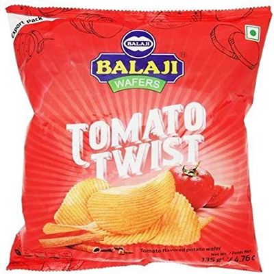 Balaji Tomato Twist (Tomato Potato Wafer) - 135g - (Pack of 3)