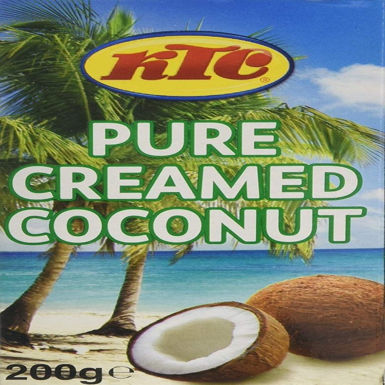 KTC Pure Creamed Coconut - 200g - (Pack of 2)