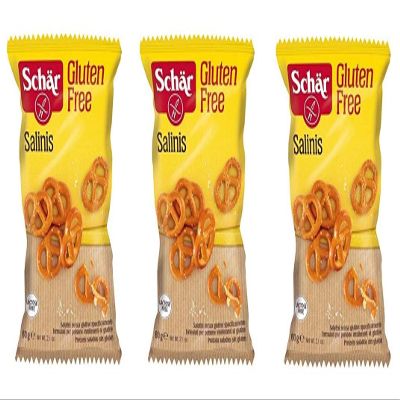 3X Schr Gluten Free Salatini Salinis Snack Salted Pretzels 60g