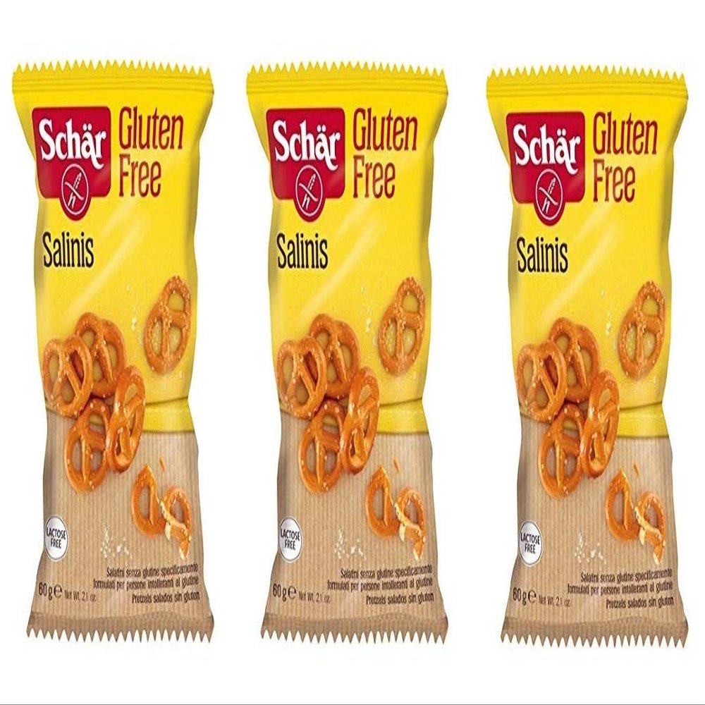 3X Schr Gluten Free Salatini Salinis Snack Salted Pretzels 60g