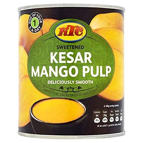 KTC Kesar Mango Pulp (Sweet) - 850g - (Pack of 2)
