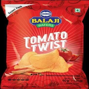 Balaji Tomato Twist (Tomato Potato Wafer) - 40g - (Pack of 3)