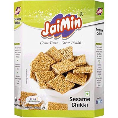 Jaimin Sesame Chikki (seasame Seeds Brittle) - 200g - (Pack of 2)