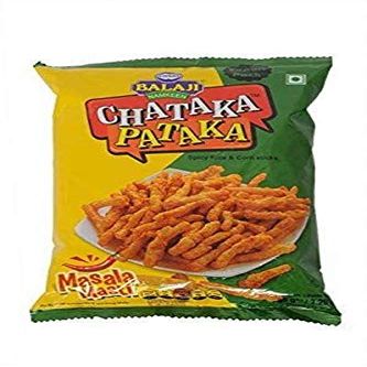 Balaji Chataka Pataka - Masala Masti - (Spicy Rice and Corn Sticks) - 65g - (Pack of 3)
