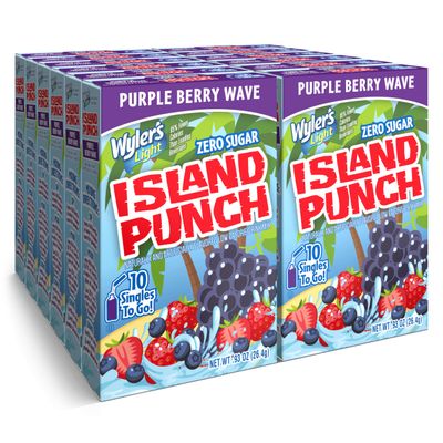Wyler's Light Island Punch, Purple Berry Wave, 10 CT