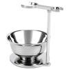SANWA Deluxe Heavyweight Stainless Shaving Brush Razor Stand with Big Soap Bowl and Shave Brush Set,Dad Gifts,boyfriend Gifts,Husband Gifts for Him view 3