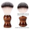 SANWA Deluxe Heavyweight Stainless Shaving Brush Razor Stand with Big Soap Bowl and Shave Brush Set,Dad Gifts,boyfriend Gifts,Husband Gifts for Him view 4