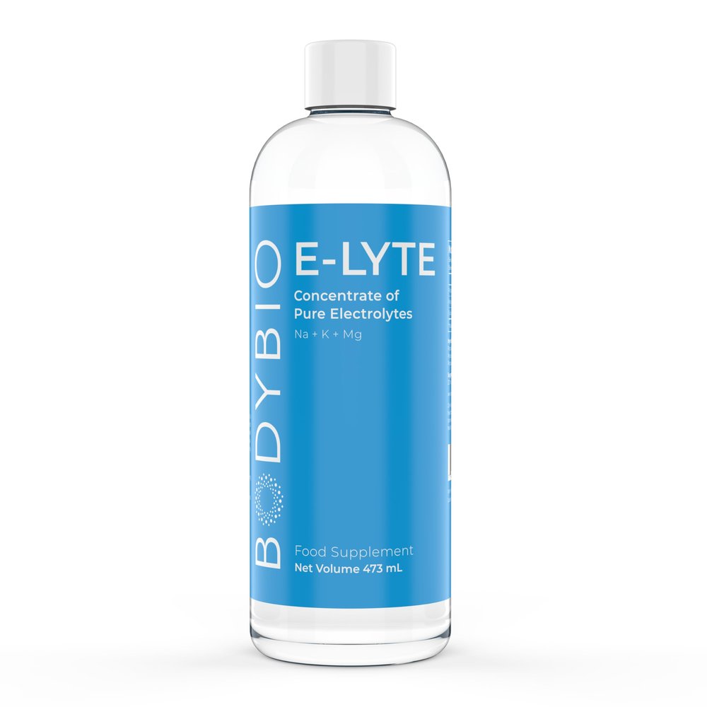 BodyBio e-Lyte - Liquid Electrolyte Concentrate for Clean Hydration, Energy & Cramp Relief - No Sugar, No Artificial Flavors, No Fillers, Keto Friendly