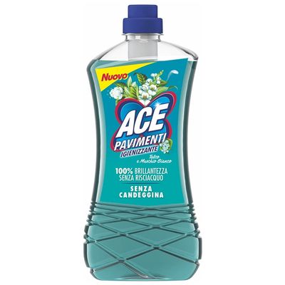 ACE FLOORS HYGIENISING TALCO and MUSK WHITE 8 BOTTLES of 1 LT (8)