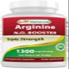 Best Naturals L-Arginine NO Booster Triple Strength 1300 mg Serving 120 Veg Capsules view 1