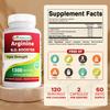 Best Naturals L-Arginine NO Booster Triple Strength 1300 mg Serving 120 Veg Capsules view 2
