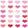 24 edible Valentines Day Wedding Hearts Heart Red party decorations style Iced Icing Fondant CupCake Fairy Cake Toppers view 1