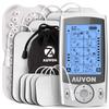 AUVON Dual Channel TENS Machine for Pain Relief, TENS Unit Muscle Stimulator with 20 Modes, 2" and 2"x4" TENS Pads Replacement view 1