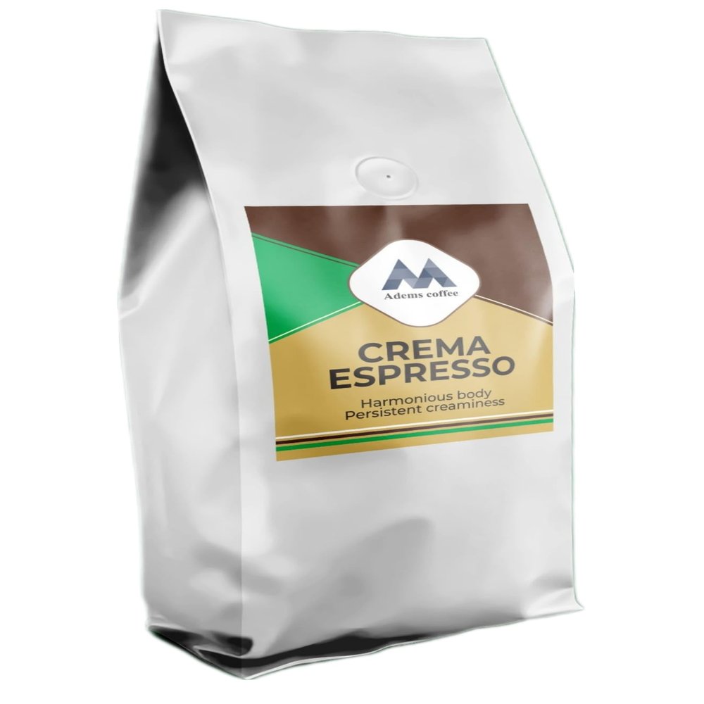 Adems Crema Espresso Italian Whole Coffee Beans or Ground, Quality Coffee for Any Drink 1kg