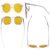 Eyekepper Blue Light Blocking Glasses Women - Anti Digital Glare UV Ray Oval Round Computer Reading Glasses with Amber Tinted Filter Lens - Transparent +2.50 view 3