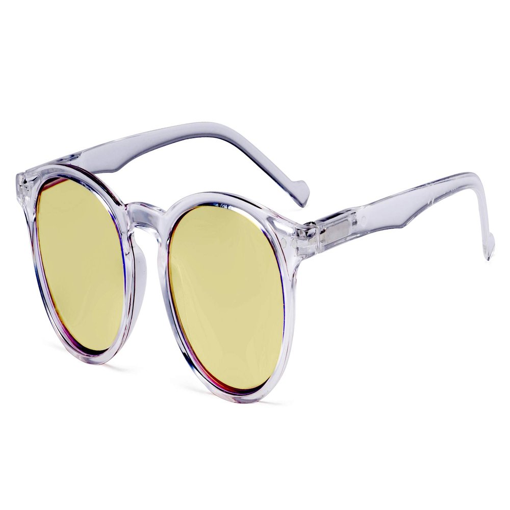 Eyekepper Blue Light Blocking Glasses Women - Anti Digital Glare UV Ray Oval Round Computer Reading Glasses with Yellow Filter Lens - Transparent +1.50