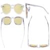 Eyekepper Blue Light Blocking Glasses Women - Anti Digital Glare UV Ray Oval Round Computer Reading Glasses with Yellow Filter Lens - Transparent +1.50 view 3