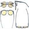 Eyekepper Blue Light Blocking Glasses Women - Anti Digital Glare UV Ray Oval Round Computer Reading Glasses with Yellow Filter Lens - Blue +0.50 view 3