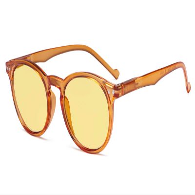 Eyekepper Blue Light Blocking Glasses Women - Anti Digital Glare UV Ray Oval Round Computer Reading Glasses with Yellow Filter Lens - Orange +0.75