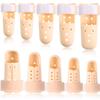 10 Pieces Finger Splint Mallet Finger Support Finger Splint Brace Plastic Finger Support Protector for Adjustable Finger Immobilizer for Basketball Finger Joint Protection, 5 Sizes view 1