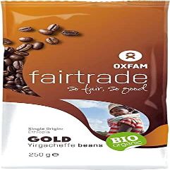 Arabica Coffee Beans YIRGACHEFFE ETIOPIA FAIR Trade BIO 250 g - OXFAM