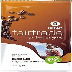Arabica Coffee Beans YIRGACHEFFE ETIOPIA FAIR Trade BIO 250 g - OXFAM