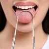 Bad Breath Treatment Tongue Scraper Set  Stainless Steel Tongue Cleaner for Halitosis Removal, Oral Hygiene & Fresh Breath  2 Metal Scrapers with Travel Case view 2