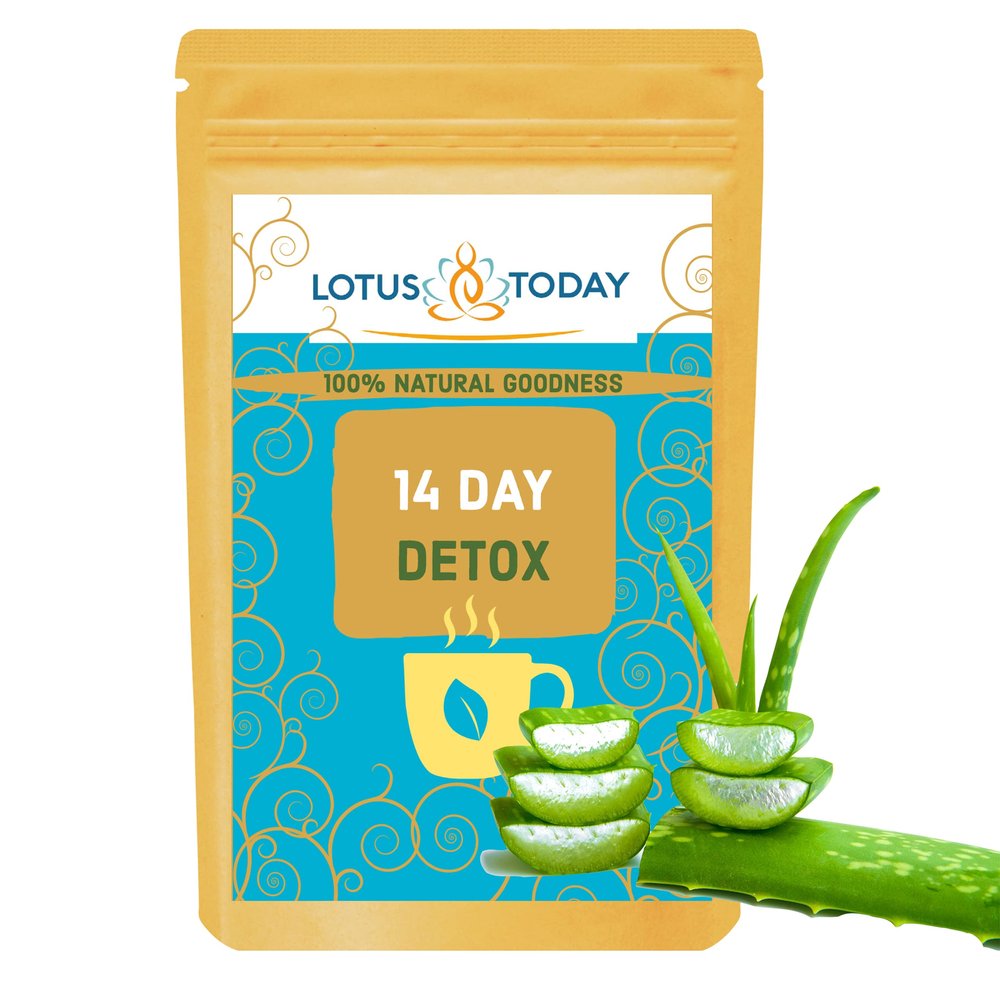 Organic Aloe Vera Herbal Detox Blend for Best Cleansing Effect. 10 Day Supply. Senna Less Detox (1 Pack)