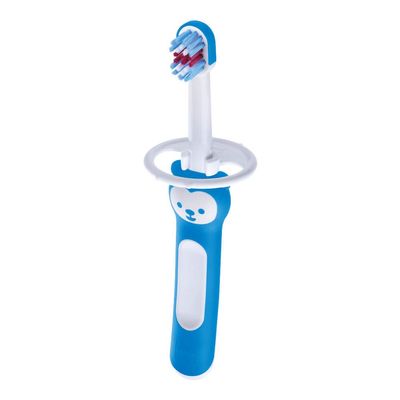 Mam Baby'S Brush Toothbrush with Safety Ring, 6+ Months, Blue