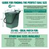 35/40 Litre x 250 Compostable Bags - Compost Bag Kitchen Food Waste Compost Liners 35/40L - EN 13432 - Bin Bags with Composting Guide 35L 40L view 4