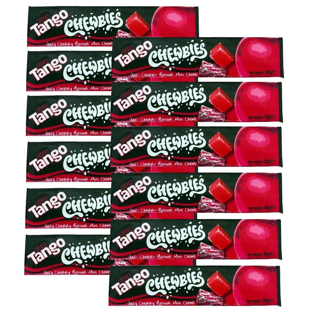 Cherry Tango Chewbies Hard Mini Chews Sweets 30g (Pack of 12)