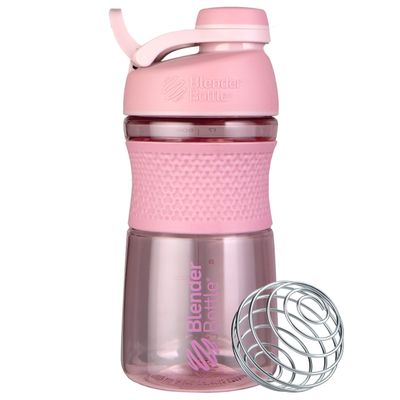 BlenderBottle SportMixer Shaker Bottle Perfect for Protein Shakes and Pre Workout, 28-Ounce, Rose