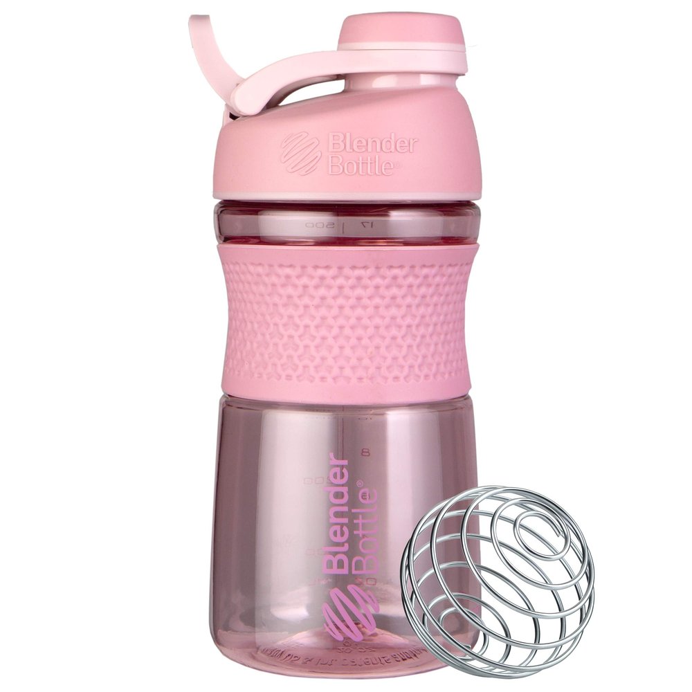 BlenderBottle SportMixer Shaker Bottle Perfect for Protein Shakes and Pre Workout, 28-Ounce, Rose