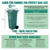 140 Litre x 100 bags Compost Bag Compostable Wheelie Bin Liner - Biodegradeable Sacks/Liners - EN 13432 - Compostable 140L Bags with Composting Guide view 3