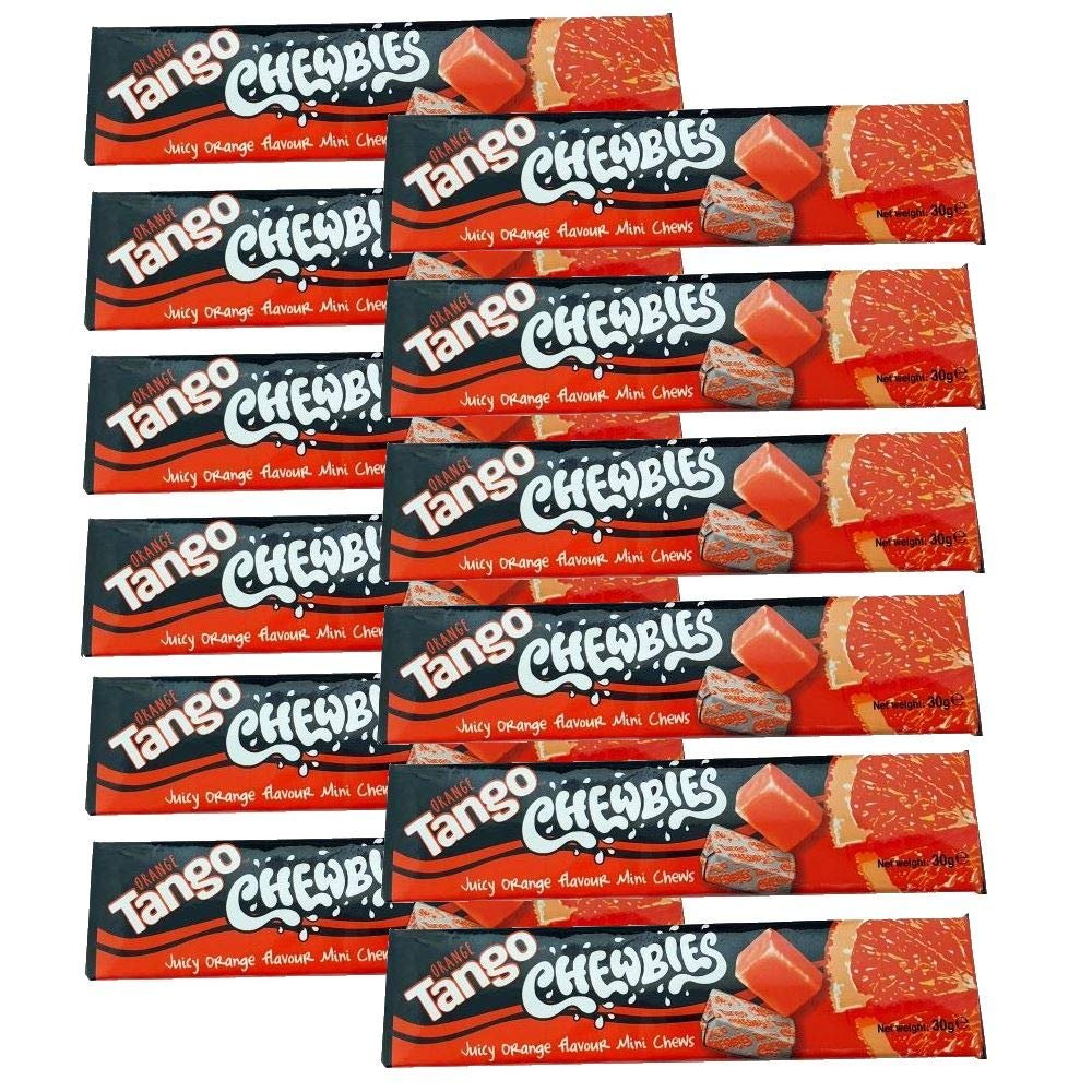 Orange Tango Chewbies Hard Mini Chews Sweets 30g (Pack of 12)