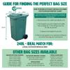 240 Litre x 25 bags Compost Bag Compostable Wheelie Bin Liner - Biodegradeable Sacks/Liners - EN 13432 - Compostable 240L Bags with Composting Guide view 3