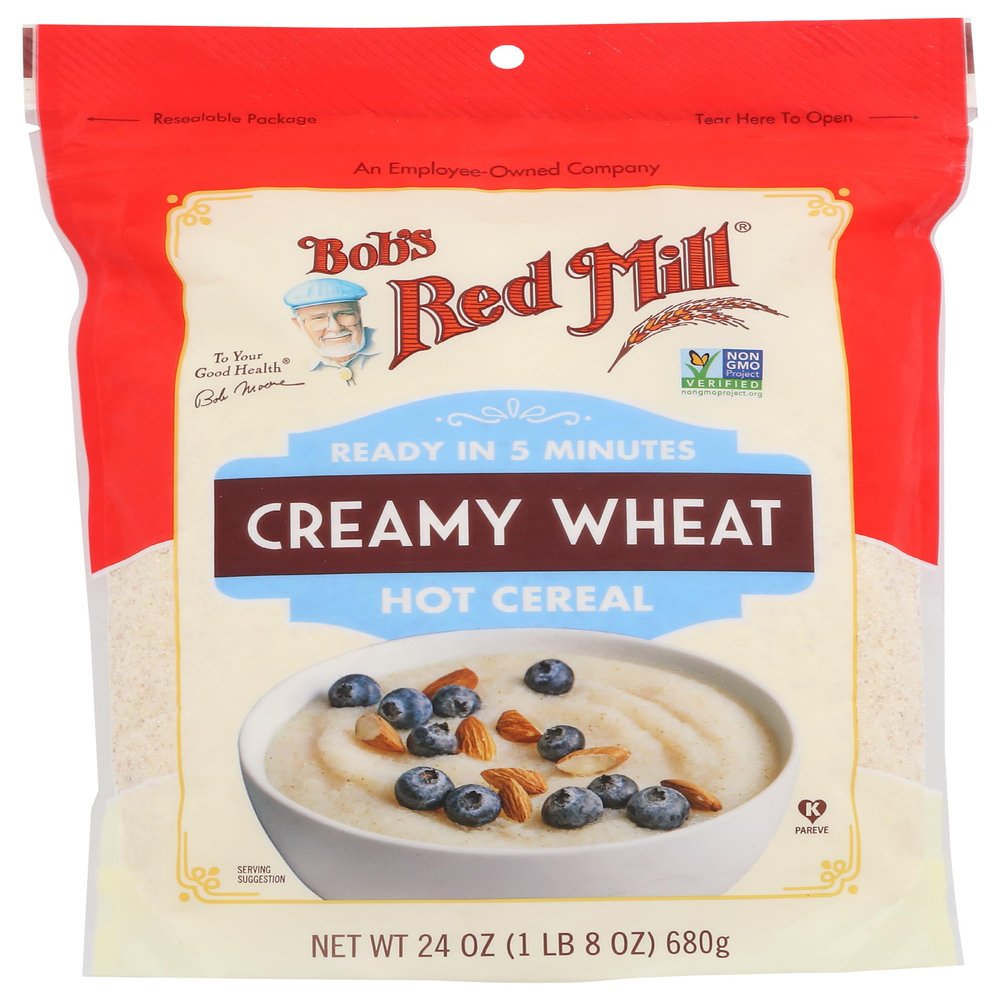 Bob's Red Mill Creamy Wheat Hot Cereal, 24oz (Pack of 1) - Vegan, Kosher