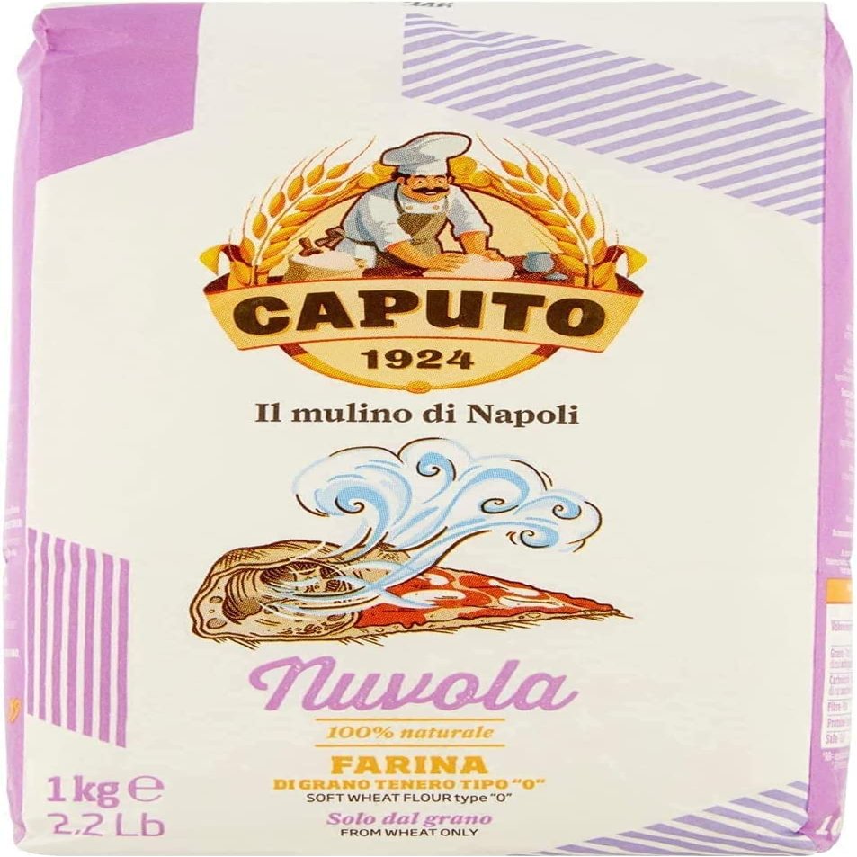 10x Farina Molino Caputo Nuvola Pizza Napoli Pizza Flour for Light Dough 1kg 100% Natural